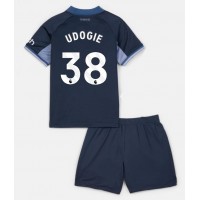 Tottenham Hotspur Destiny Udogie #38 Udebane Trøje Børn 2023-24 Kortærmet (+ Korte bukser)